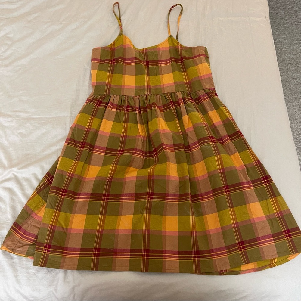 Madewell Plaid Babydoll Cami Dress